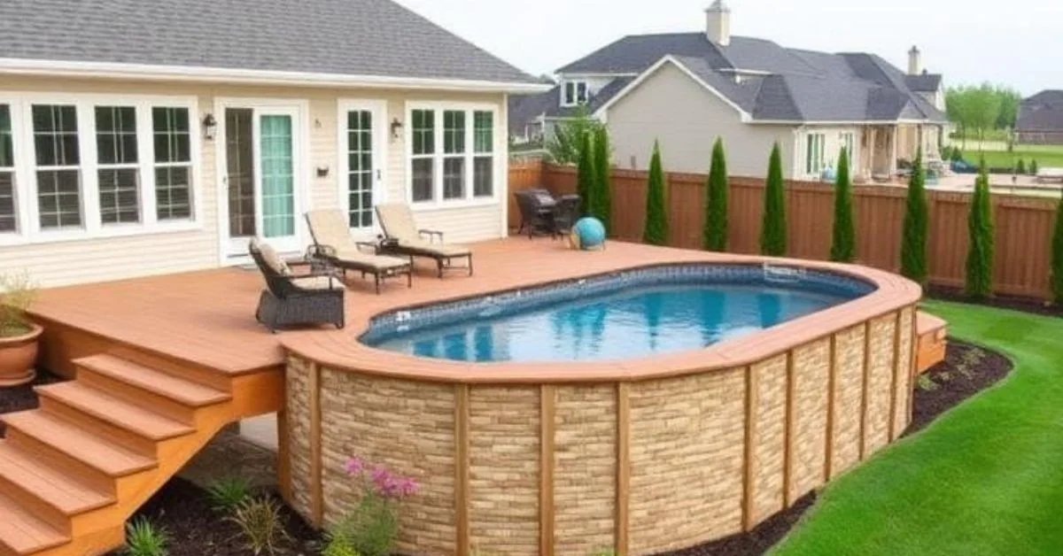 Above Ground Pool Deck Ideas That Look Built-In