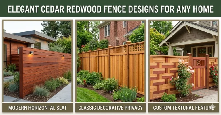 Elegant Cedar Redwood Fence Designs for Any Home