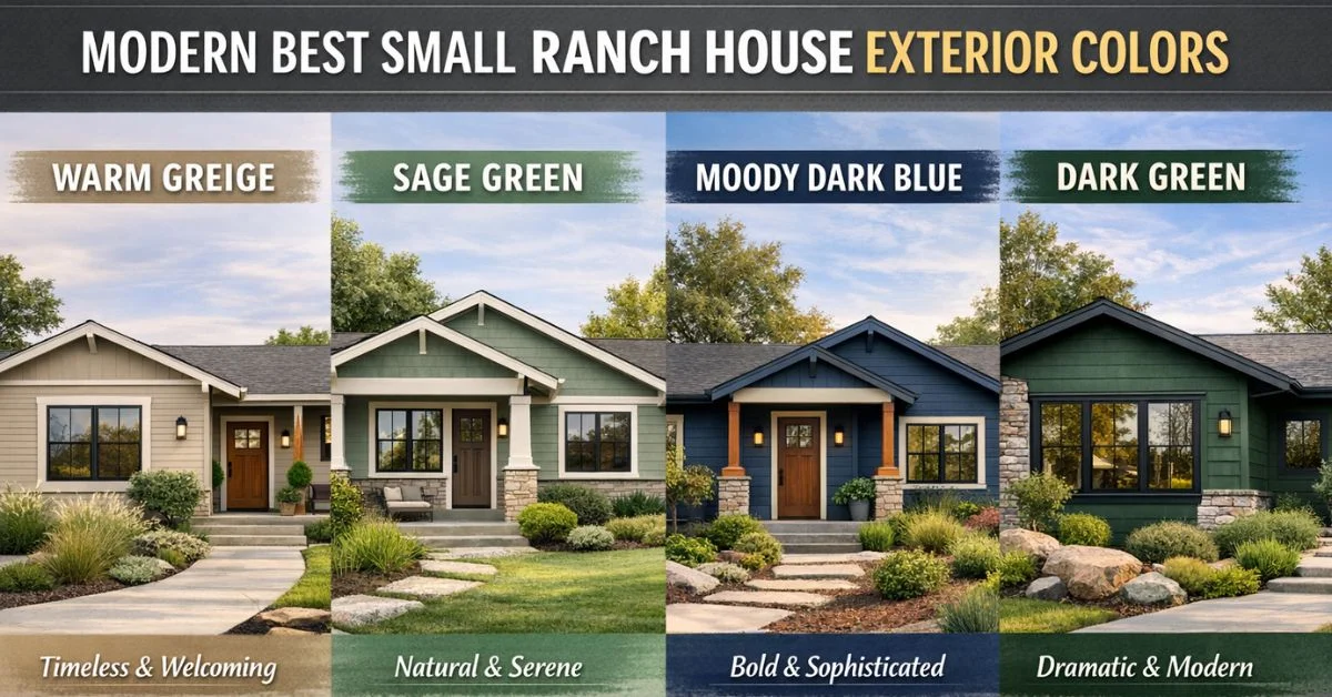 Modern Best Small Ranch House Exterior Colors