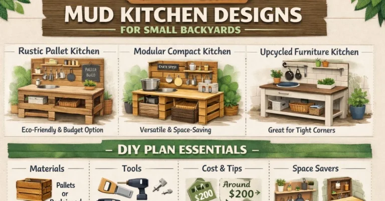 Modern DIY Mud Kitchen Designs Plans for Small Backyards
