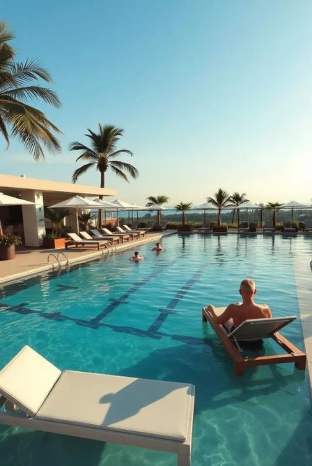 The Cocktail Pool with In Water Loungers