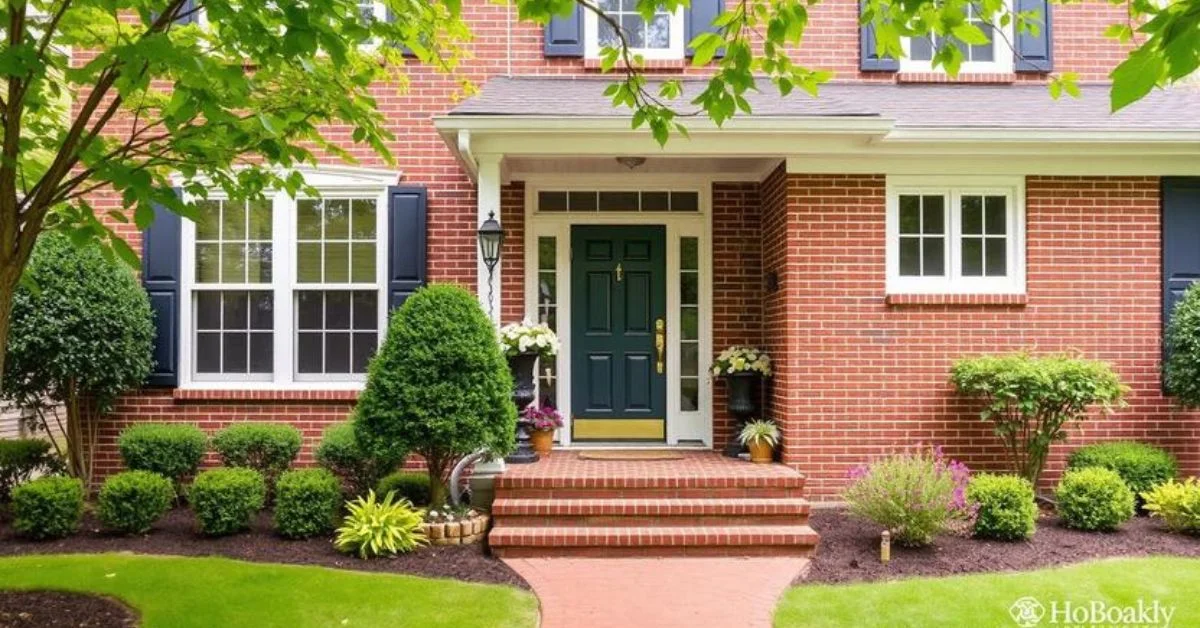 Trending Red Brick House Color Scheme That Boost Curb Appeal
