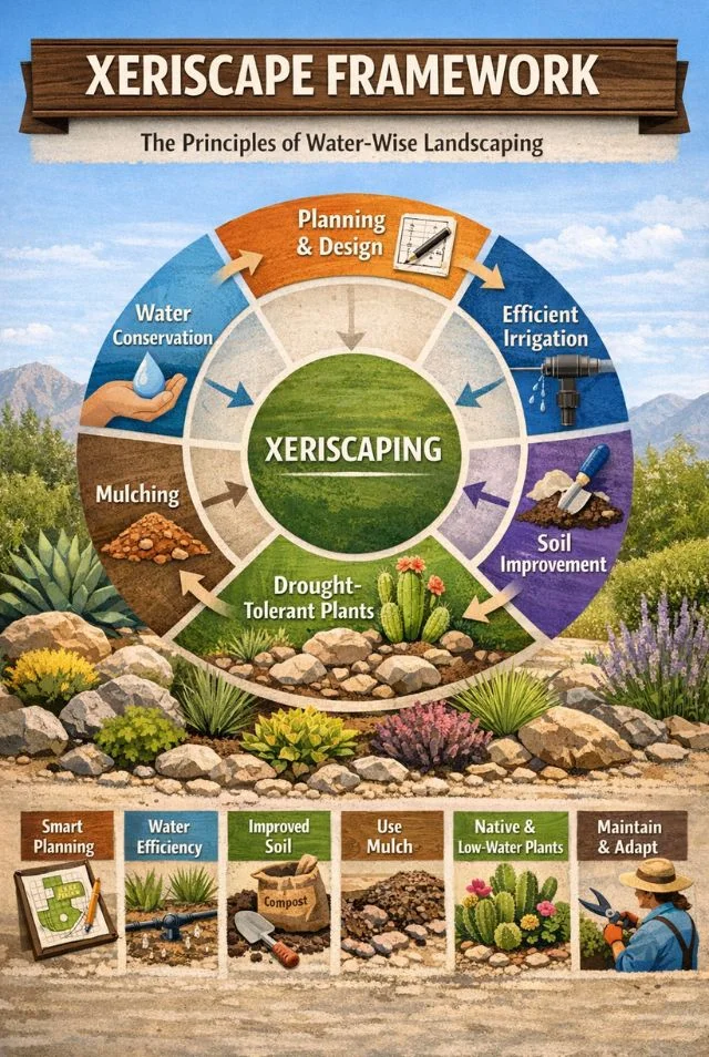 Xeriscape framework as the base system