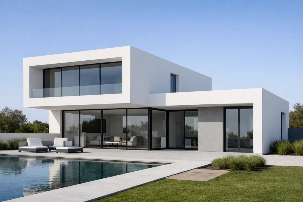 Flat Roof Minimalist Box Design