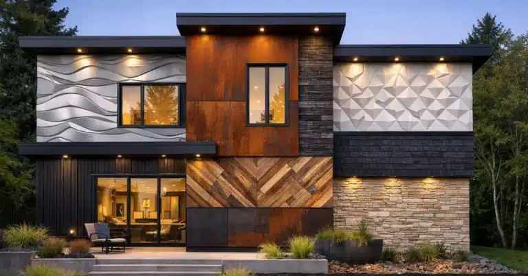 Unique Modern House Exterior Siding